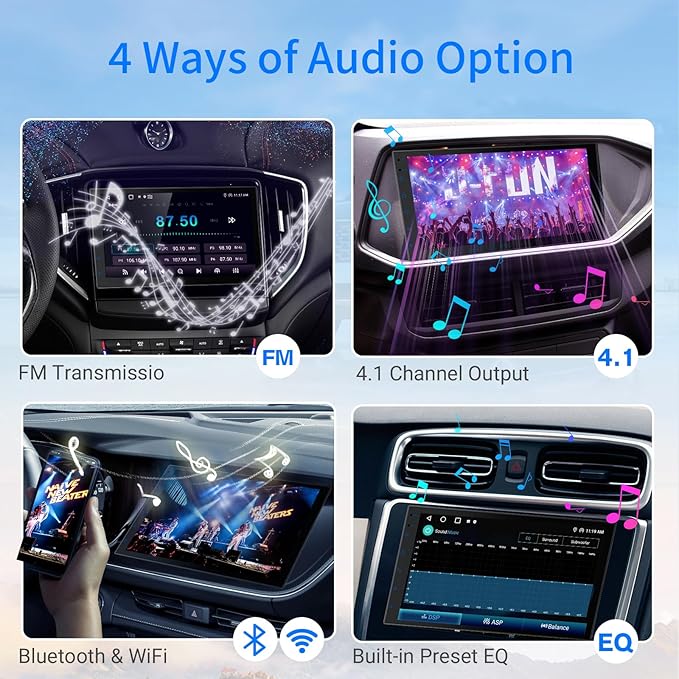 Haudio 7 Inch Double Din Car Stereo with Wireless Apple CarPlay & Android Auto, 2+32G Android 13 Car Radio, Bluetooth, GPS Navigation, FM AM RDS, IPS Touchscreen, Backup Camera Ready
