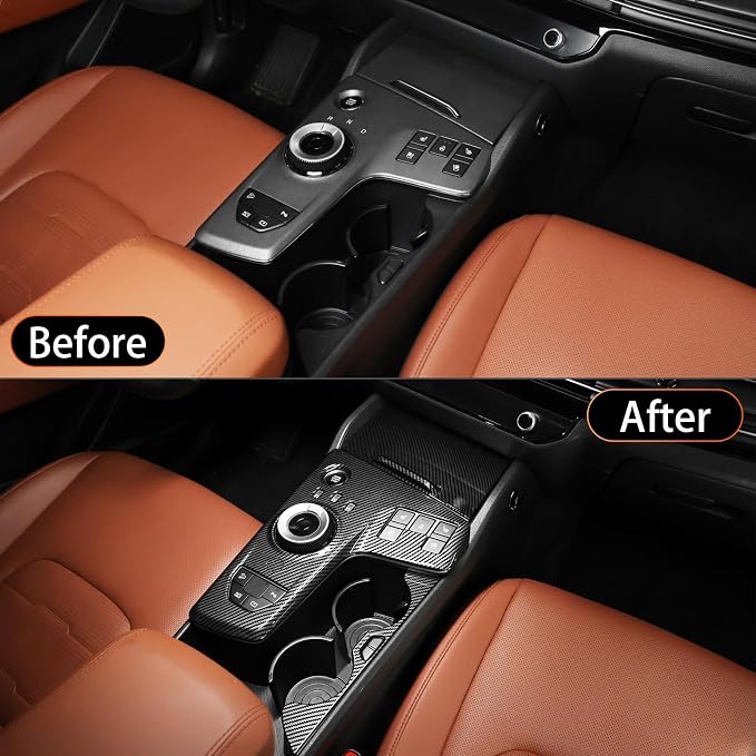YOUTOOCAR Automatic Gear Shift Panel Covers Interior Trim Compatible with Kia Sportage 2026 Accessories (Carbon Fiber Pattern, Without Fingerprint)