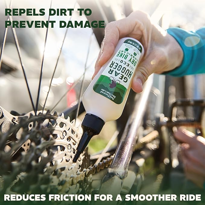 Gear Hugger - Dry Lube and Degreaser - Eco-Friendly & Long-Lasting Bike Chain Cleaner – Plant-Based Bike Lubricant, No Petroleum, No PTFE
