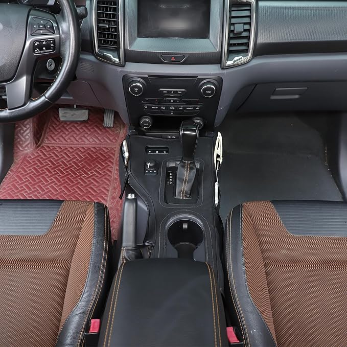 Lcojicep Car Center Console Organizer Compatible with Ford Ranger Accessories Seat Gap Storage Box Soft Gear Shift Panel Trim Cover (for 2015-2022)