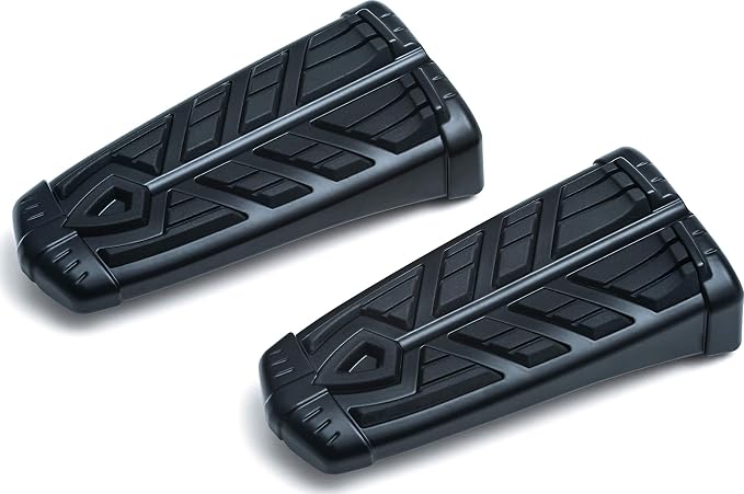 Kuryakyn 5657 Motorcycle Foot Control Component: Spear Footpegs Without Adapters, Satin Black, 1 Pair