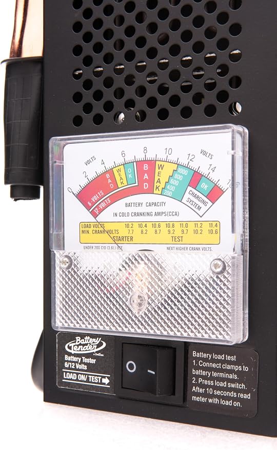 Battery Tender Battery Load Tester 12 Volt at 100 Amps / 6 Volt at 50 Amps Battery Tester - Test Battery Load for 12V or 6V Batteries - Battery Health Checker, Check Starter Motor Draw - 026-0020