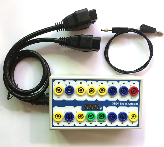 OBD Detector Breakout Box CAN Data Line Signal,Car Fault Diagnostic Scan Tool White