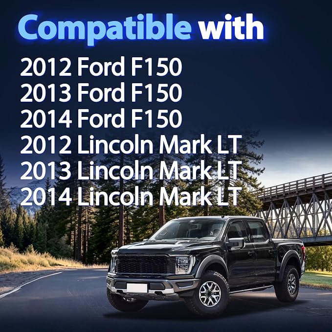 Tailgate Rear View Camera with Housing Bezel Compatible with 2012-2014 F150 Lincoln Mark LT, Replaces AL3Z-19H511-A EL3Z-19G490-D, Wide Angle Backup Camera