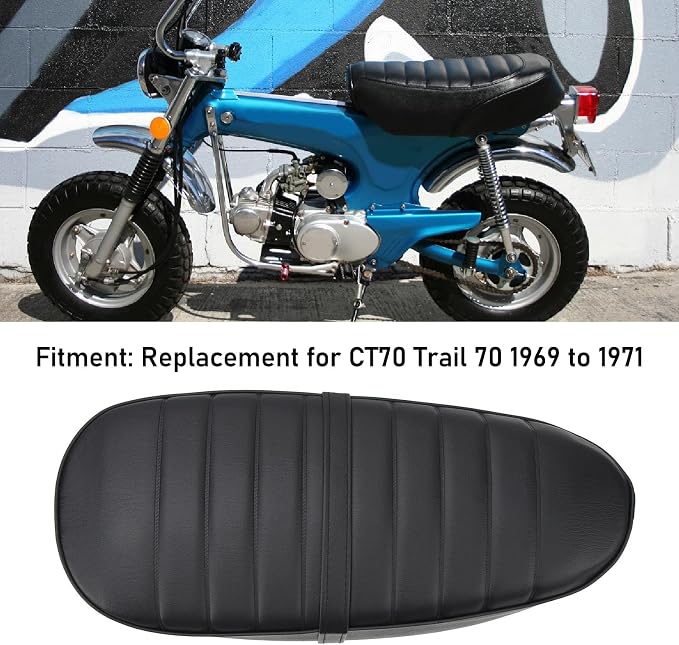 Motorcycle Seat Cushion, Motorbike Seat, Replacement Motorcycle Cushion Seat Pad for CT70 Trail 70 1969 to 1971