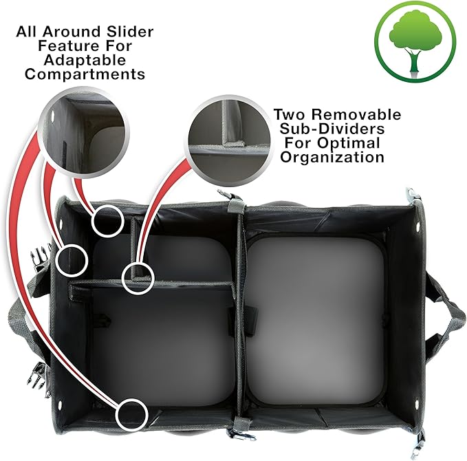 TRUNKCRATEPRO Save 15 per cent off Bundle 2 regular trunk organizers (Grey and black)