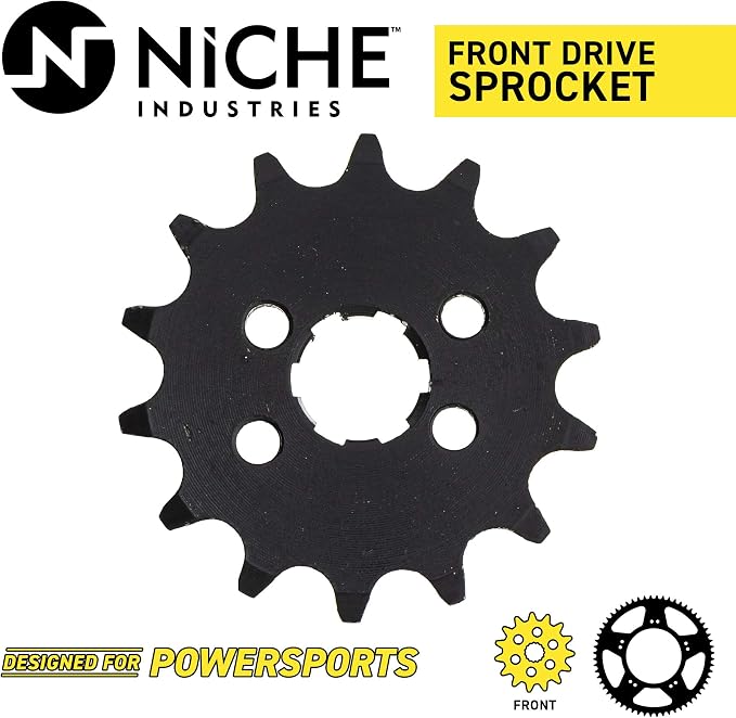 NICHE Drive Sprocket Chain Combo for Honda XR80R CRF80F Front 14 Rear 46 Tooth 420VM-X X-Ring 110 Links