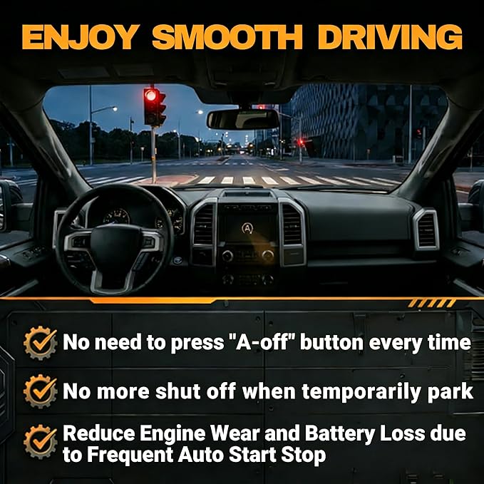 Auto Start Stop Eliminator Compatible with Ford F-150 2015-2020 Delete/Disable/Canceller Turn Off Idle Plug & Play Accessories