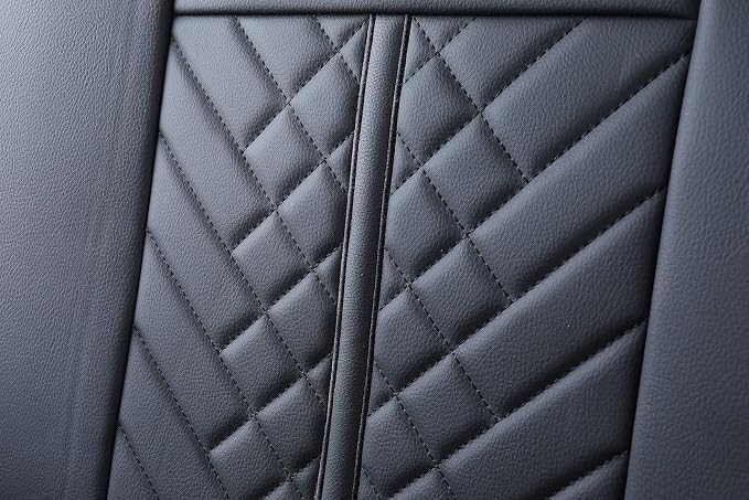 Tomatoman Tacoma Car Rear Seat Covers 2005-2025 2026 Access Double Extended Cab TRD Sport Offroad Limited SR5 V6 Truck with Waterproof Faux Leather Back Cushions(Rear Seat/Black)