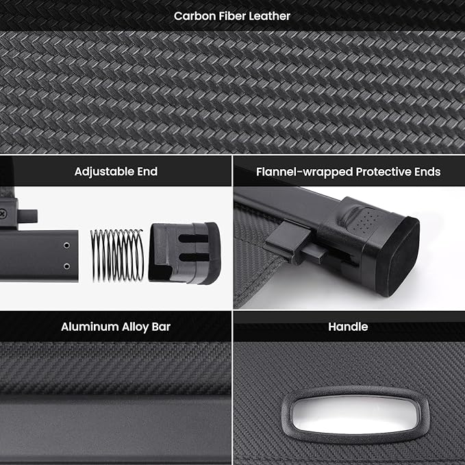 Cargo Cover for Toyota RAV4 2019-2026, Retractable Trunk Cover for Toyota RAV4 2019-2026, Anti-Peeping Security Shield Shade, Black