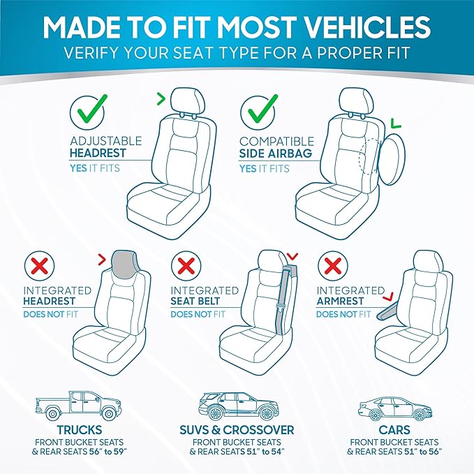 BDK PolyPro Car Seat Covers Full Set in Terracotta on Black, Front and Rear Split Bench Seat Covers for Cars, Easy to Install Car Seats Cover Set and Accessories for Auto Trucks Van SUV - Terracotta