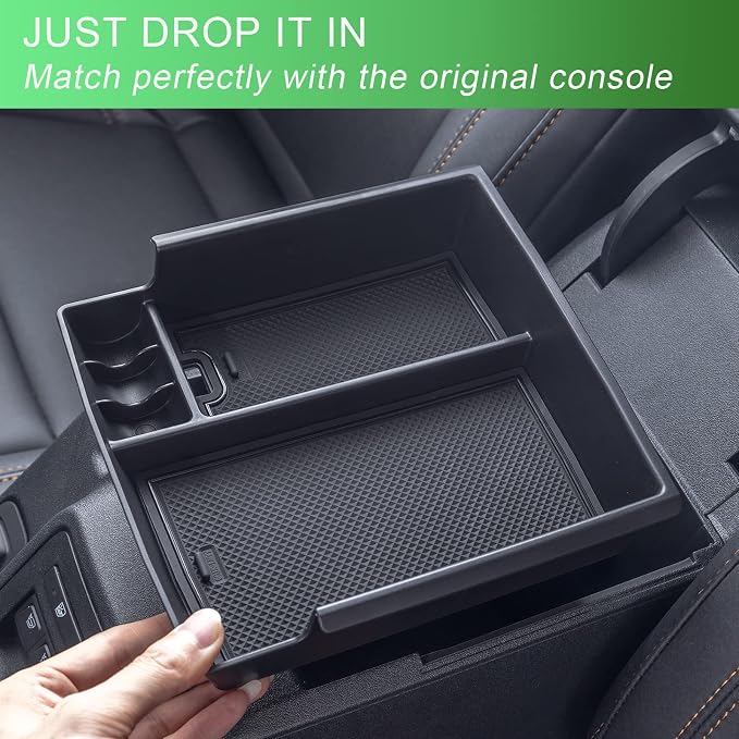 TOPINSTALL Compatible with 2021-2024 Ford Bronco & 2025+ Bronco 2-Door & 2025+ 4-Door Manual Transmission, Full Size Bronco Organizer (NO for 2025+ 4-Door Automatic)