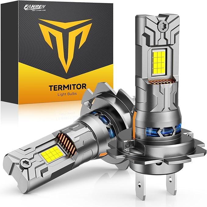 FAHREN 𝐍𝐞𝐰-𝐆𝐞𝐧 H7/H7LL Bulbs, 50,000LM 10X Brighter H7, 6500K Cool, Real 1:1 Mini Size, 3-Min Plug & Play, Canbus Ready, IP68 Waterproof With 10-Year Lifespan, Tail Light Assemblies