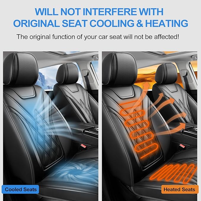Fit Edge Car Seat Covers for Ford Edge 2007-2025 2026 - Luxury Leather, Anti-Slip, All-Weather Seat Cushions, Waterproof & Breathable, Airbag Compatible, Full 5-Seat Set (Black)