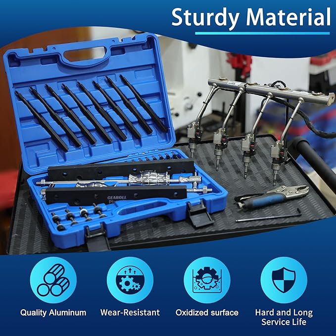 EN-51146 GM-51146 Fuel Injector Removal Disassembly Tool, Rail Assembly Replacer Master Tool Kit Compatible with GM Opel, Buick, Vauxhall, MG 1.0L 1.4L 1.5T 1.6L Engines, OEM EN-51146-100 EN-51146-150