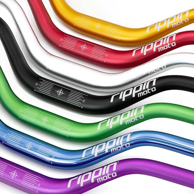 Rippin Moto RISE3 E-Moto Handlebars for Sur-Ron - 3" Rise x 770mm Wide, 22mm Ends, 31.8mm Center - Riser Bars for Talaria Sting, E-Ride PRO, Rawrr Mantis, Vetra Blazer, Surron LBX (Gold (Polished))