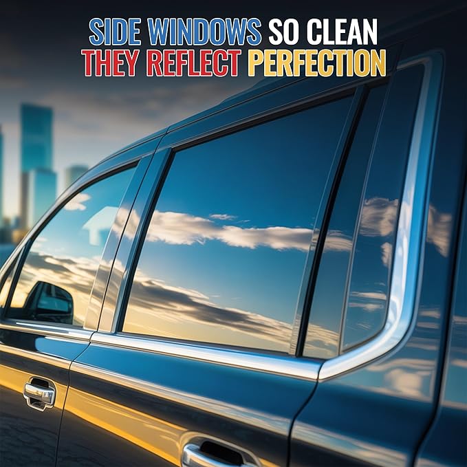 Glass Cleaner & Rain Repellent – Premium Ceramic 2-in-1 Formula Cleans & Protects – Streak-Free Shine for Windshields, Windows, & Mirrors – Made in USA – 16oz