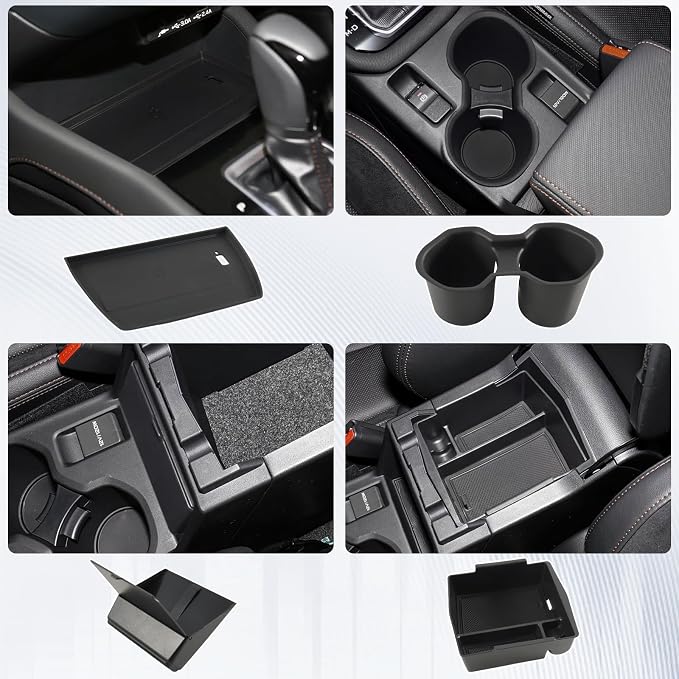Center Console Organizer for Subaru Forester 2025 2026 Cup Holder Insert