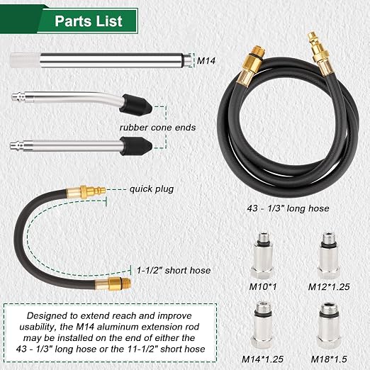 Marvelity Cylinder Leak Down Tester Kit | Automotive Engine Compression Leakage Test, Extension Rod Included, for Gasoline Engines, Pressure Check & Leakage Rate Test