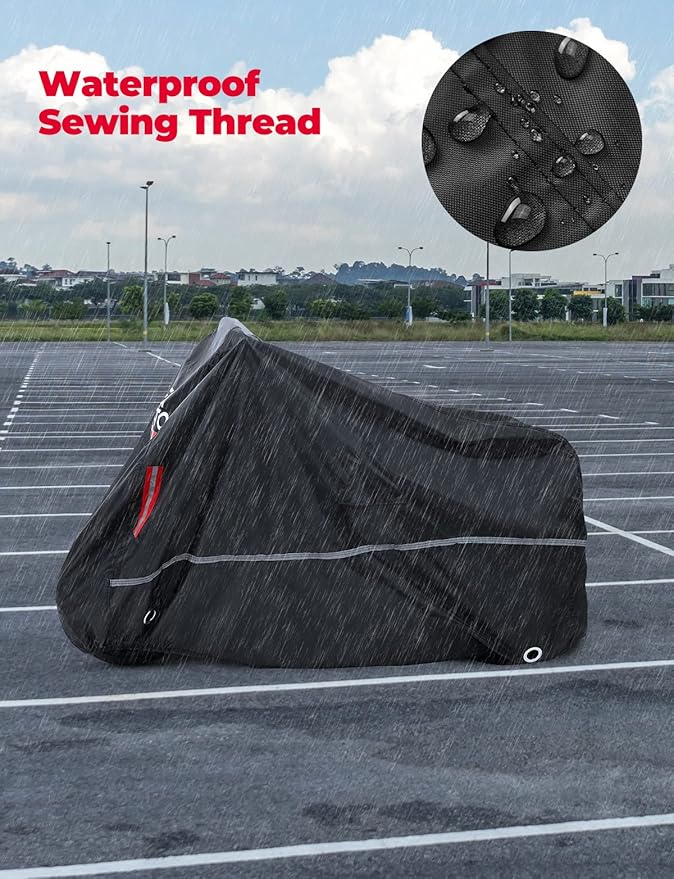 KEMIMOTO Motorcycle Cover Waterproof & Windproof Compatible with Ruckus Super Cub Navi Grom Scooter Outdoor & Indoor with Lock-Holes All Weather Protect from Dust Sunlight Rain
