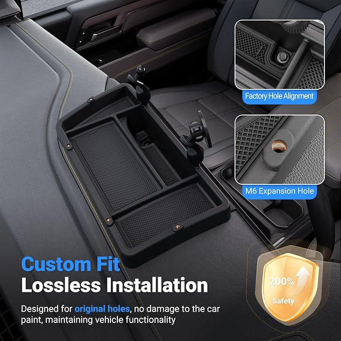 Dashboard Storage Organizer with Phone Mount Compatible with 22-26 Chevy Silverado GMC Sierra 1500 24-26 2500HD 3500HD Dash Storage Tray Replacement for 2022-2026 Chevy Silverado Accessories