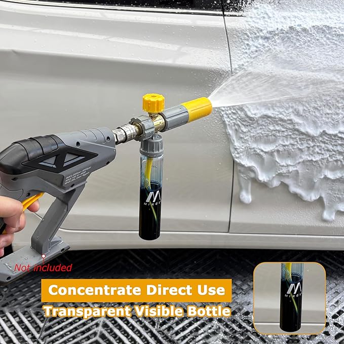 M MINGLE Mini Foam Cannon and Ultimate Pressure Washer Adapter Set