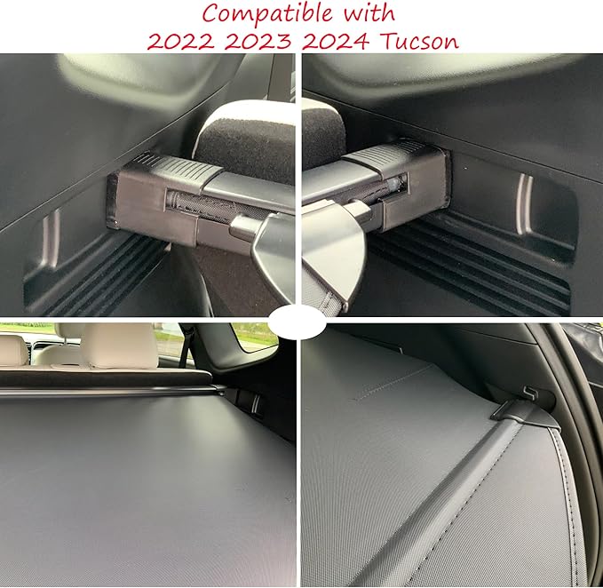kaungka Cargo Cover Retractable Trunk Shielding Shade Compatible with 2022 Hyundai Tucson Black