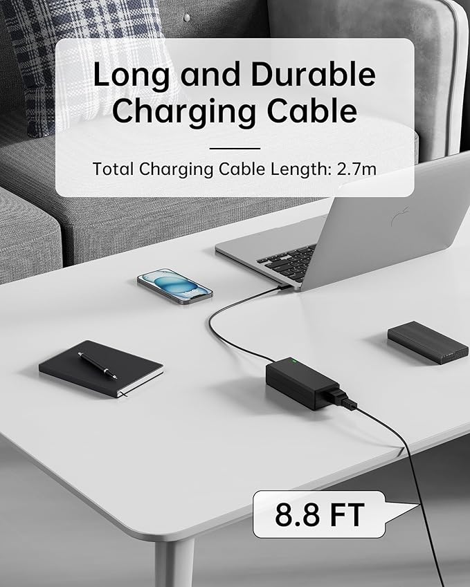 WUKUR 65W USB C Charger for NOCO UltraSafe Jump Starter Compatible with NOCO Boost X GBX45 GBX55 GBX75 GBX155 & Boost Air AX65 UltraSafe Portable Jump Starters Power Adapter Cord