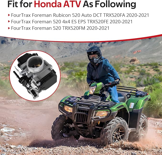 JAVIK 16400-HR6-M01 Throttle Body For Honda FourTrax Foreman Rubicon 520 TRX520FA TRX520FE TRX520FM 2020-2021