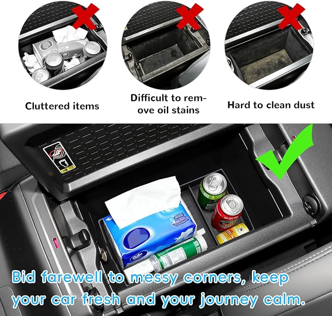 Auovo 6PCS for Toyota RAV4 2026 Accessories Center Console Organizer&Cup Holder&Wireless Charging Mat &Lower Protective Pad