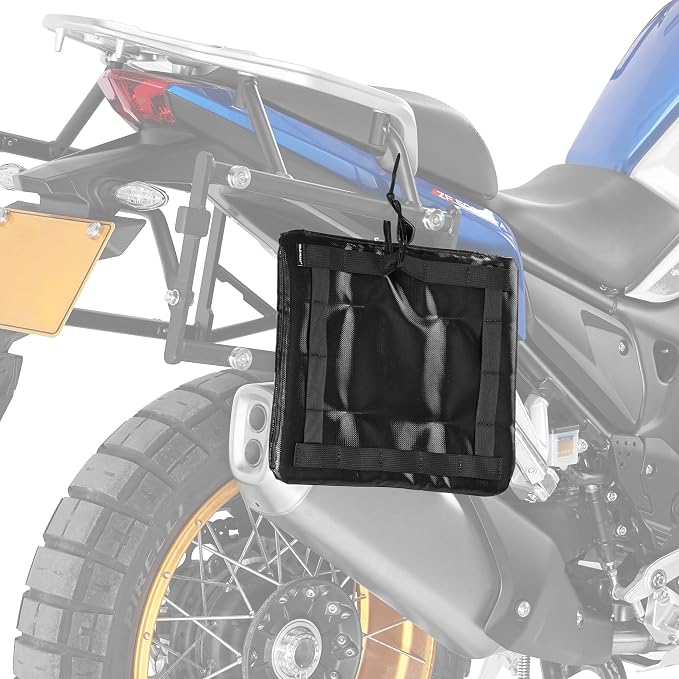 WILD HEART Motorcycle Smoke Protector Pipe Heat shield is suitable for Motorcycle side Bags, Tail Bag Guardrails, Seat Bag Accessories (Anti-scalding sheet on the back)