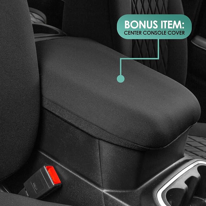 FH Group Custom Fit Car Seat Covers Specifically Made for 2019-2023 GMC Sierra 1500 2500HD 3500HD SLE | Base - Ultraflex Neoprene Water Resistant Automotive Seat Covers- Front Set Gray