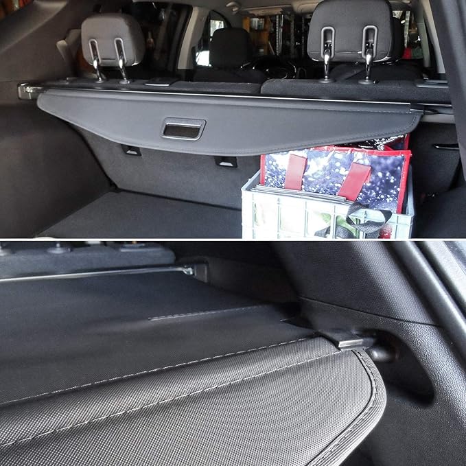 Trunk Cargo Cover For Chevy Chevrolet Equinox GMC Terrain 2018 2019 2020 2021 2022 2023 2024 2025 Retractable Rear Trunk Cargo Luggage Security Shade Cover Shield Waterproof All Weather (Black)