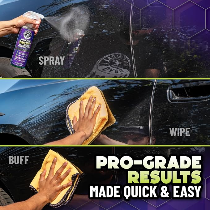 Chemical Guys Raging Rhino Waterless Car Wash And Quick Detailer Spray (20 Fl Oz) With Total Interior Cleaner (16 Fl Oz) & 3 Premium Microfiber Towels - 5 Items