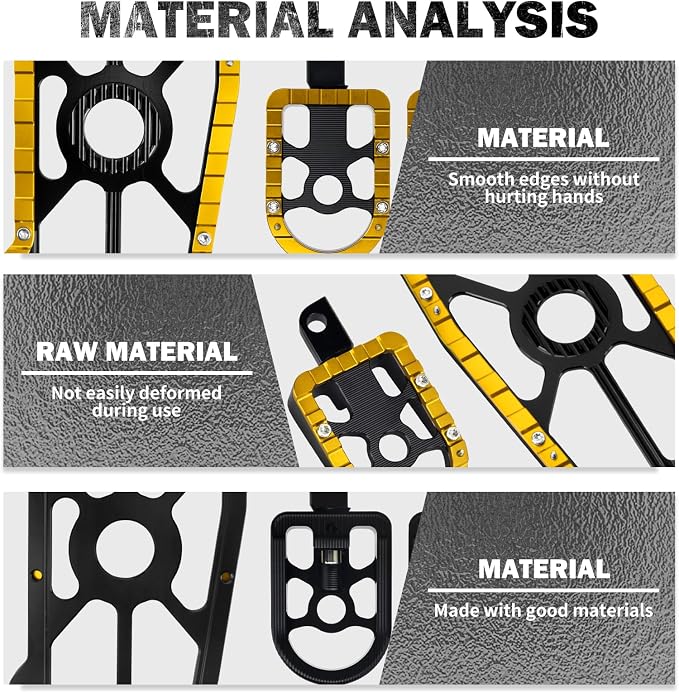 Motorcycle Floorboards Driver Passenger Footboards Wide Foot Pegs Board Pedal Compatible with Touring Electra Road Street Glide Softail Road King Yellow Edge