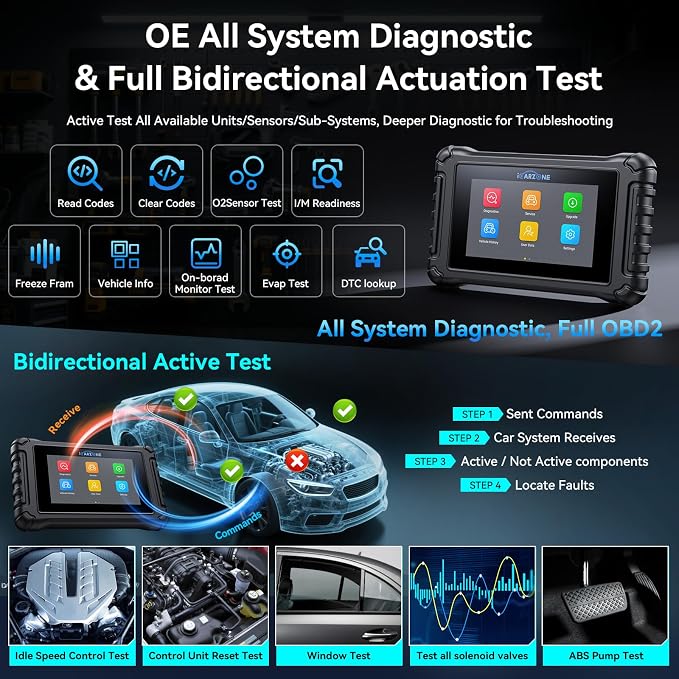 UR400 Bidirectional Diagnostic Tool for German Cars, All System, 48 Reset +39 Services, 500+ Sub-Functions, 4000+Active Test Items, CAN-FD Supported, Lifetime Free Update