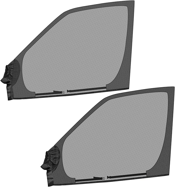 Magnetic Van Window Screens, 42 x 29 inches Front Door Bug Screens (Pair), Universal Size for Promaster, Sprinter and Other Vans & Cars, Keeps Bugs Out Magnetic Bug Mesh, Easy to Install