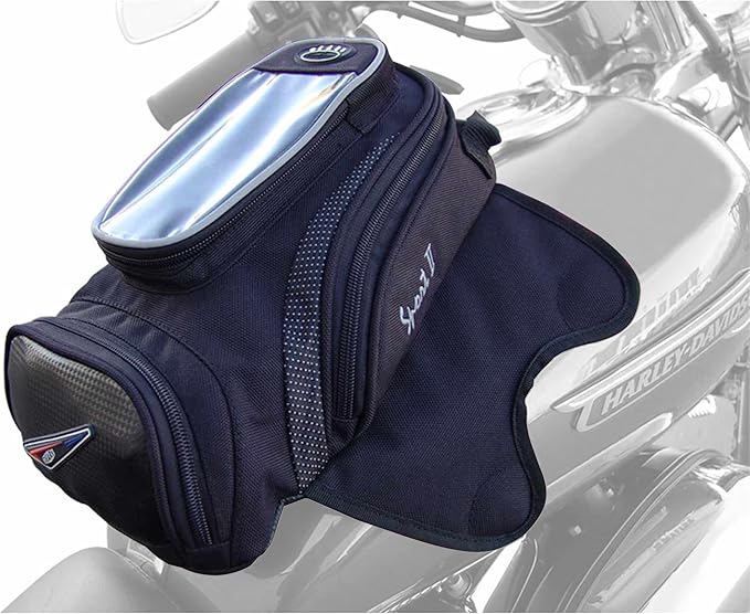 GEARS Neptune Magnetic Motorcycle Tank Bag | Water Resistant, UV-treated, Lightweight, and Secure Luggage Bag that Includes Rain Cover