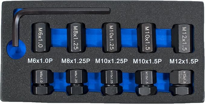 Tool Guy Republic 10 PC Stud Remover and Installer Kit (HT-1540 Metric)