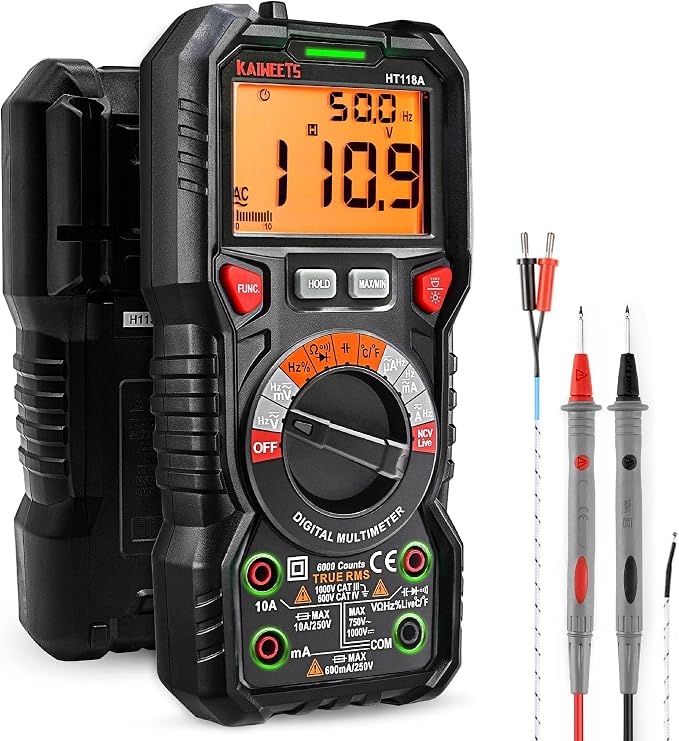 Test Leads Set KET01 & Multimeter HT118A