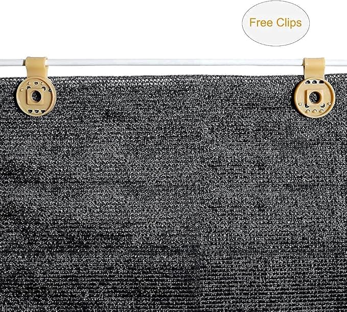 Shatex 90% 8x12ft Sun Shade Fabric for Pergola Cover Porch Vertical Screen, Black