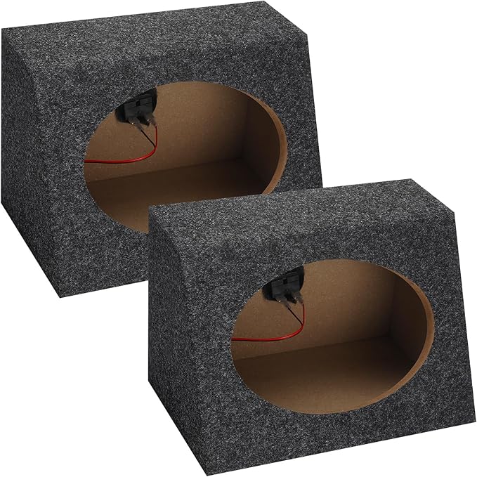 BBTO 2 Pcs Angled Style Car Audio Speaker Box 6x9 Speaker Boxes Car Audio Enclosures Sturdy Constructed Truck Speaker Box for Home Vehicle Subwoofer Sound Supplies(8.25 x 5 x 12 Inch)