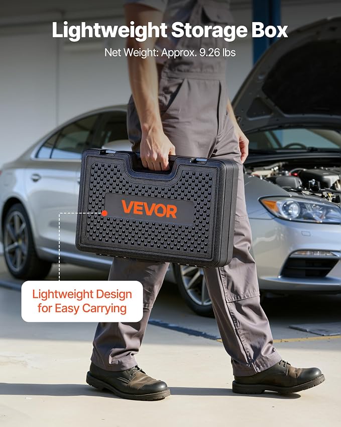 VEVOR Turbo Boost Leak Tester Kit, Compatible with 3"/3.5"/4" Pipe, 0-150 PSI Valve Gauge & 0-60 PSI Adapter Gauge, Turbo System Leakage Tester Set with 4 Pairs of Air Fittings for Diesel Trucks, SUVs