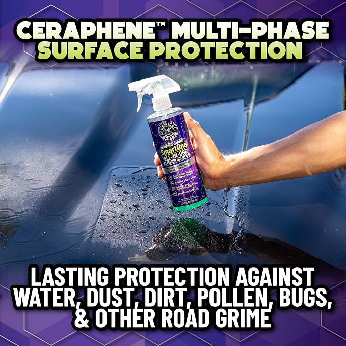 Chemical Guys Raging Rhino Waterless Car Wash And Quick Detailer, 128 Fl Oz With 2 Dilution Bottles and 3 Premium Microfiber Towels - 6 Items