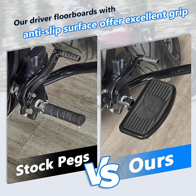 D-shaped Driver Footboards Front Rider Foot Rest Floorboards for Indian Scout Sixty Bobber 2015-2025 Models Foot Pegs Accessories(Black, Skull Swords)