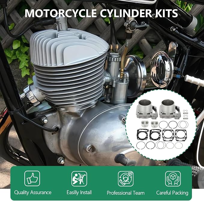 SCITOO 91mm 800cc Cylinder Piston Gasket Top End Rebuild Kit fit for Bombardier for Outlander 400 2003 2004 2005 2006, for Bombardier for Outlander 650 2006, 420929650 420845109 420845107 420845106
