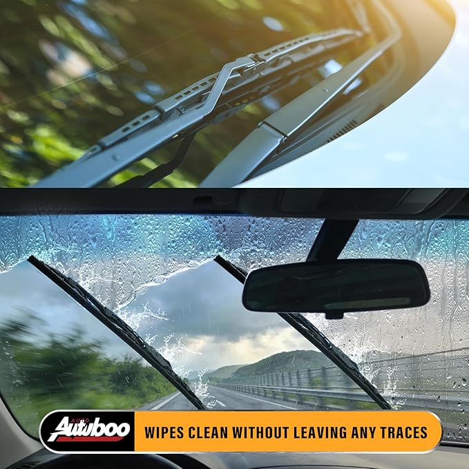 AUTOBOO 13"+13" Wiper Blades Replacement for Jeep Wrangler TJ Front Windshield Wipers 1997 1998 1999 2000 2001 2002 2003 2004 2005 2006- Original Factory Quality (Pack of 2)