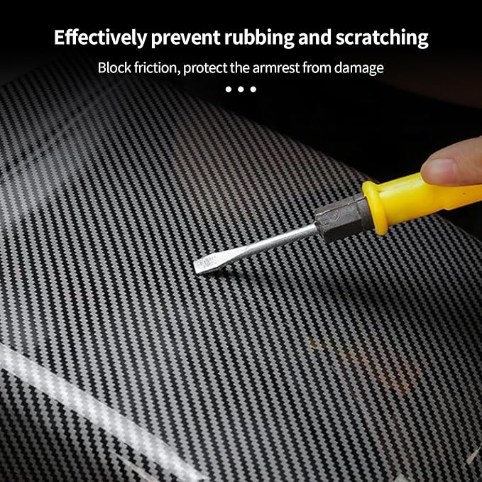 Center Console Pad Armrest Cover Compatible with Audi Q5 2018-2025, Armrest Box Frame Protective Cover for Audi Q5 Sportback, ABS Carbon Fiber Q5L Interior Accessories