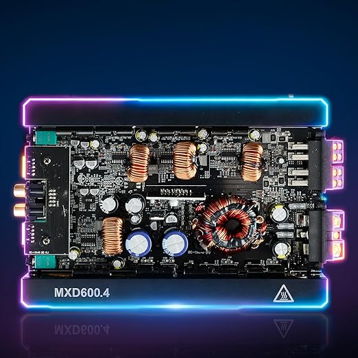 VEVOR 4 Channel Car Audio Amplifier 2 Ohm Stable Bridgeable Class D Full Range Amp Max Power 4 x 420W @ 4 Ohm / 4 x 600W @ 2 Ohm for Car SUV Truck Off-Road