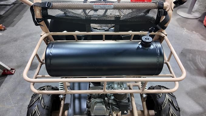 High quality Black Go Kart Gas Tank Fuel Tank Aluminum Cylinder 6 x 20" Center Fill 2.2 Gallon minibike gas fuel tank For Golf Cart ,Motorcycle ,Dune Buggy ,mini bike ,go kart performance part